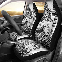 Hawaiian Tribal Manta Ray Car Seat Cover Kakau Tattoo and Polynesian Art Motif Pattern