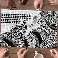 Hawaiian Tribal Manta Ray Puzzle Kakau Tattoo and Polynesian Art Motif Pattern