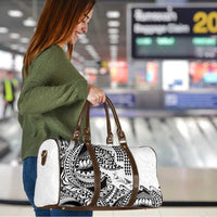 Hawaiian Tribal Manta Ray Travel Bag Kakau Tattoo and Polynesian Art Motif Pattern LT03 - Polynesian Pride