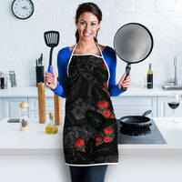 Hawaiian Taro Leaves and Ohia Lehua Apron Polynesian Tribal Art Tropical Plants Motifs Grayscale