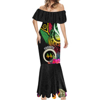 Personalised Vanuatu 44th Anniversary Mermaid Dress Boars Tusk Tugeta Yumi Selebretem Indipendens Dei LT03 - Polynesian Pride