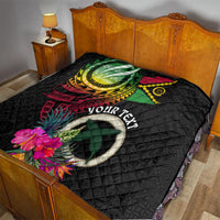 Personalised Vanuatu 44th Anniversary Quilt Boars Tusk Tugeta Yumi Selebretem Indipendens Dei LT03 - Polynesian Pride
