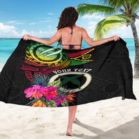 Personalised Vanuatu 44th Anniversary Sarong Boars Tusk Tugeta Yumi Selebretem Indipendens Dei LT03 - Polynesian Pride