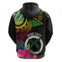 Vanuatu 44th Anniversary Zip Hoodie Boars Tusk Tugeta Yumi Selebretem Indipendens Dei