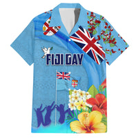 Fiji Day Hawaiian Shirt Tagimoucia Flower and Melanesia Pattern LT03 Blue - Polynesian Pride