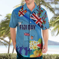 Fiji Day Hawaiian Shirt Tagimoucia Flower and Melanesia Pattern
