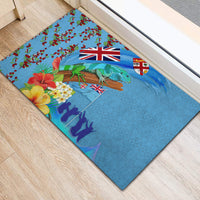 Fiji Day Rubber Doormat Tagimoucia Flower and Melanesia Pattern LT03 - Polynesian Pride