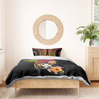 Polynesia Hawaii Turtle Day Bedding Set Hibiscus and Kanaka Maoli