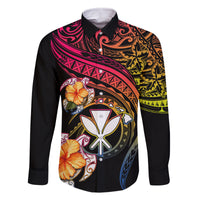 Polynesia Hawaii Turtle Day Family Matching Off Shoulder Maxi Dress and Hawaiian Shirt Hibiscus and Kanaka Maoli