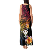 Polynesia Hawaii Turtle Day Tank Maxi Dress Hibiscus and Kanaka Maoli LT03 - Polynesian Pride