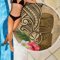 Hawaii Kanaloa Tiki Beach Blanket Polynesian Tattoo and Tapa Pattern
