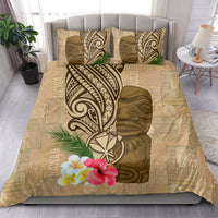 Hawaii Kanaloa Tiki Bedding Set Polynesian Tattoo and Tapa Pattern
