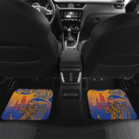 Hawaiki Nui Va'a Solo French Polynesia Car Mats Sunset Color
