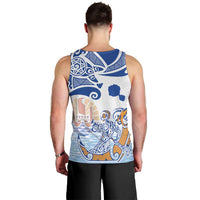 Hawaiki Nui Va'a Solo French Polynesia Men Tank Top Blue Color