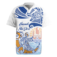 Hawaiki Nui Va'a Solo French Polynesia Rugby Jersey Blue Color LT03 Blue - Polynesian Pride