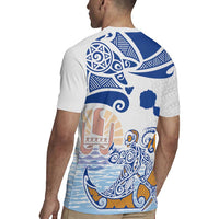 Hawaiki Nui Va'a Solo French Polynesia Rugby Jersey Blue Color LT03 - Polynesian Pride