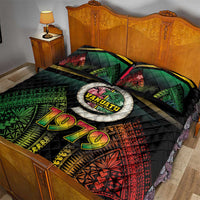Vanuatu Constitution Day Quilt Bed Set Polynesian Tattoo and Pig Tusk Since 1979 LT03 - Polynesian Pride