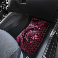 Aloha Hawaii Hammerhead Shark Car Mats Pink Kakau and Polynesian Tattoo LT03