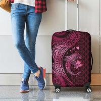 Aloha Hawaii Hammerhead Shark Luggage Cover Pink Kakau and Polynesian Tattoo LT03