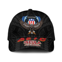 American Samoa Fautasi Baseball Net Cap Pago Pago Aeto and Iseula o le Moana of Fagatogo Black Color - Polynesian Pride