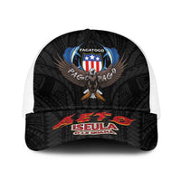American Samoa Fautasi Baseball Net Cap Pago Pago Aeto and Iseula o le Moana of Fagatogo Black Color - Polynesian Pride