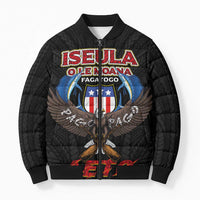 American Samoa Fautasi Bomber Puffer Jacket Pago Pago Aeto and Iseula o le Moana of Fagatogo Black Color - Polynesian Pride