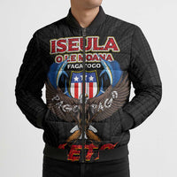American Samoa Fautasi Bomber Puffer Jacket Pago Pago Aeto and Iseula o le Moana of Fagatogo Black Color - Polynesian Pride