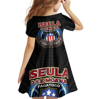 American Samoa Fautasi Family Matching Mermaid Dress and Hawaiian Shirt Pago Pago Aeto and Iseula o le Moana of Fagatogo Black Color - Polynesian Pride