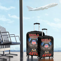 American Samoa Fautasi Luggage Cover Pago Pago Aeto and Iseula o le Moana of Fagatogo Black Color - Polynesian Pride