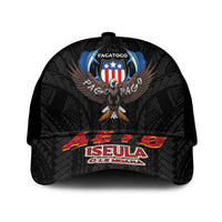 American Samoa Fautasi Mesh Trucker Cap Pago Pago Aeto and Iseula o le Moana of Fagatogo Black Color LT03 One Size Black Black - Polynesian Pride