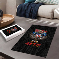 American Samoa Fautasi Puzzle Pago Pago Aeto and Iseula o le Moana of Fagatogo Black Color - Polynesian Pride