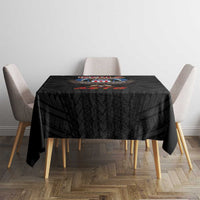 American Samoa Fautasi Tablecloth Pago Pago Aeto and Iseula o le Moana of Fagatogo Black Color - Polynesian Pride