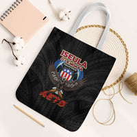 American Samoa Fautasi Tote Bag Pago Pago Aeto and Iseula o le Moana of Fagatogo Black Color - Polynesian Pride