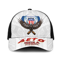 American Samoa Fautasi Baseball Net Cap Pago Pago Aeto and Iseula o le Moana of Fagatogo White Color - Polynesian Pride