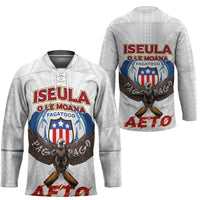 American Samoa Fautasi Hockey Jersey Pago Pago Aeto and Iseula o le Moana of Fagatogo White Color - Polynesian Pride