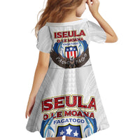 American Samoa Fautasi Kid Short Sleeve Dress Pago Pago Aeto and Iseula o le Moana of Fagatogo White Color - Polynesian Pride