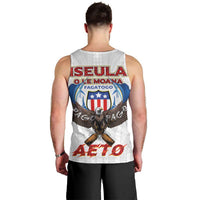 American Samoa Fautasi Men Tank Top Pago Pago Aeto and Iseula o le Moana of Fagatogo White Color - Polynesian Pride