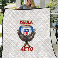 American Samoa Fautasi Quilt Pago Pago Aeto and Iseula o le Moana of Fagatogo White Color - Polynesian Pride