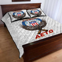 American Samoa Fautasi Quilt Bed Set Pago Pago Aeto and Iseula o le Moana of Fagatogo White Color - Polynesian Pride