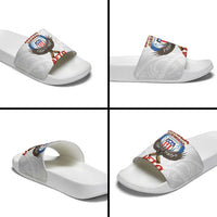 American Samoa Fautasi Slide Sandals Pago Pago Aeto and Iseula o le Moana of Fagatogo White Color - Polynesian Pride