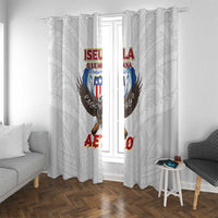 American Samoa Fautasi Window Curtain Pago Pago Aeto and Iseula o le Moana of Fagatogo White Color - Polynesian Pride
