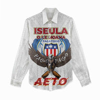 American Samoa Fautasi Women Casual Shirt Pago Pago Aeto and Iseula o le Moana of Fagatogo White Color - Polynesian Pride