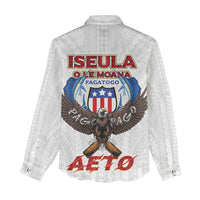American Samoa Fautasi Women Casual Shirt Pago Pago Aeto and Iseula o le Moana of Fagatogo White Color - Polynesian Pride