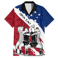 Samoa Rugby Hawaiian Shirt Siva Tau Dance Polynesian Tattoo Brush Style LT03 Red - Polynesian Pride