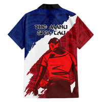 Samoa Rugby Hawaiian Shirt Siva Tau Dance Polynesian Tattoo Brush Style LT03 - Polynesian Pride