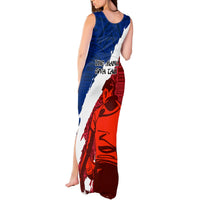 Samoa Rugby Tank Maxi Dress Siva Tau Dance Polynesian Tattoo Brush Style LT03 - Polynesian Pride