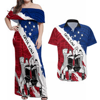 custom-samoa-rugby-couples-matching-off-shoulder-maxi-dress-and-hawaiian-shirt-siva-tau-dance-polynesian-tattoo-brush-style