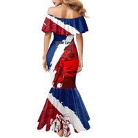 Custom Samoa Rugby Mermaid Dress Siva Tau Dance Polynesian Tattoo Brush Style LT03 - Polynesian Pride