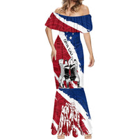 Custom Samoa Rugby Mermaid Dress Siva Tau Dance Polynesian Tattoo Brush Style LT03 - Polynesian Pride