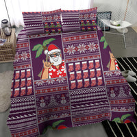 Hawaii Mele Kalikimaka Bedding Set Aloha and Christmas Elements Patchwork Pink Style LT03 - Polynesian Pride